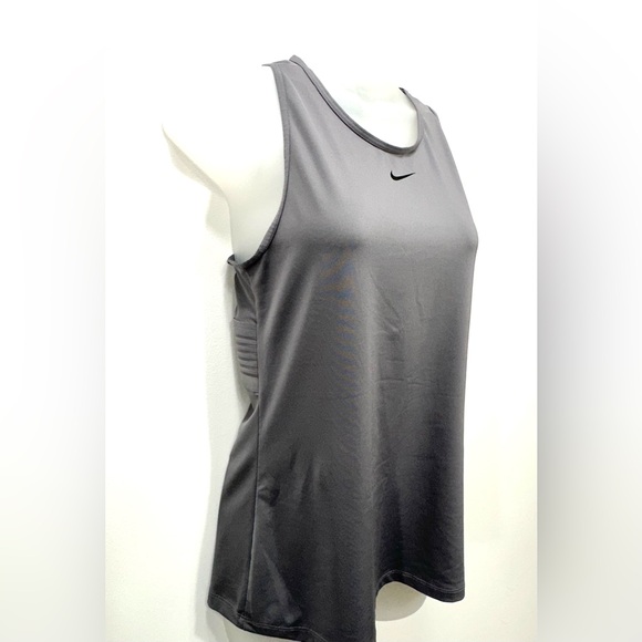 Nike Pro Women’s Mesh Back Racerback Tank Top Gray - Picture 4 of 9